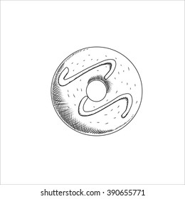 Engraving Doughnut Illustration