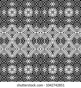 Engraving endless abstract monochrome pattern. Texture for certificate or diploma, currency and money design. Single-leaf woodcut, xylography, printmaking. Vector Illustration