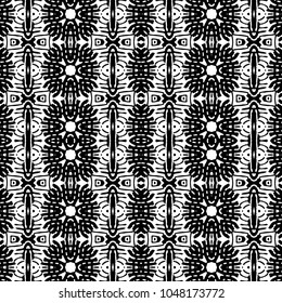 Engraving endless abstract monochrome pattern. Texture for certificate or diploma, currency and money design. Single-leaf woodcut, xylography, printmaking. Vector Illustration