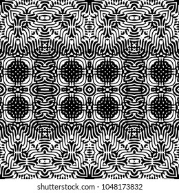 Engraving endless abstract monochrome pattern. Texture for certificate or diploma, currency and money design. Single-leaf woodcut, xylography, printmaking. Vector Illustration