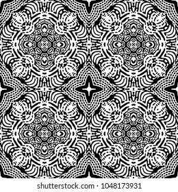 Engraving endless abstract monochrome pattern. Texture for certificate or diploma, currency and money design. Single-leaf woodcut, xylography, printmaking. Vector Illustration