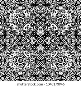 Engraving endless abstract monochrome pattern. Texture for certificate or diploma, currency and money design. Single-leaf woodcut, xylography, printmaking. Vector Illustration