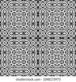 Engraving endless abstract monochrome pattern. Texture for certificate or diploma, currency and money design. Single-leaf woodcut, xylography, printmaking. Vector Illustration