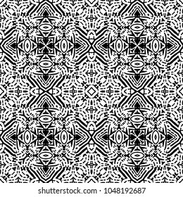Engraving endless abstract monochrome pattern. Texture for certificate or diploma, currency and money design. Single-leaf woodcut, xylography, printmaking. Vector Illustration