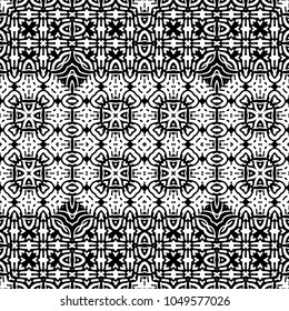 Engraving endless abstract monochrome pattern. Texture for certificate or diploma, currency and money design. Single-leaf woodcut, xylography, printmaking. Vector Illustration