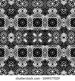 Engraving endless abstract monochrome pattern. Texture for certificate or diploma, currency and money design. Single-leaf woodcut, xylography, printmaking. Vector Illustration