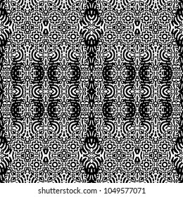 Engraving endless abstract monochrome pattern. Texture for certificate or diploma, currency and money design. Single-leaf woodcut, xylography, printmaking. Vector Illustration