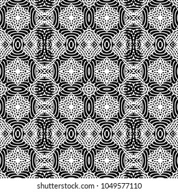 Engraving endless abstract monochrome pattern. Texture for certificate or diploma, currency and money design. Single-leaf woodcut, xylography, printmaking. Vector Illustration