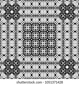 Engraving endless abstract monochrome pattern. Texture for certificate or diploma, currency and money design. Single-leaf woodcut, xylography, printmaking. Vector Illustration