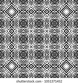 Engraving endless abstract monochrome pattern. Texture for certificate or diploma, currency and money design. Single-leaf woodcut, xylography, printmaking. Vector Illustration