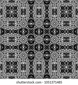 Engraving endless abstract monochrome pattern. Texture for certificate or diploma, currency and money design. Single-leaf woodcut, xylography, printmaking. Vector Illustration