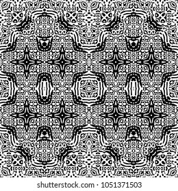 Engraving endless abstract monochrome pattern. Texture for certificate or diploma, currency and money design. Single-leaf woodcut, xylography, printmaking. Vector Illustration