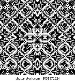 Engraving endless abstract monochrome pattern. Texture for certificate or diploma, currency and money design. Single-leaf woodcut, xylography, printmaking. Vector Illustration