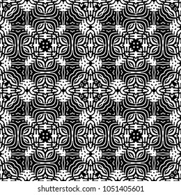 Engraving endless abstract monochrome pattern. Texture for certificate or diploma, currency and money design. Single-leaf woodcut, xylography, printmaking. Vector Illustration