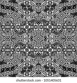 Engraving endless abstract monochrome pattern. Texture for certificate or diploma, currency and money design. Single-leaf woodcut, xylography, printmaking. Vector Illustration