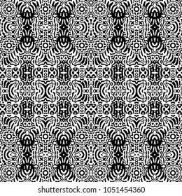 Engraving endless abstract monochrome pattern. Texture for certificate or diploma, currency and money design. Single-leaf woodcut, xylography, printmaking. Vector Illustration