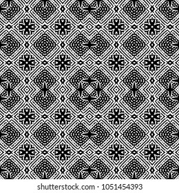 Engraving endless abstract monochrome pattern. Texture for certificate or diploma, currency and money design. Single-leaf woodcut, xylography, printmaking. Vector Illustration