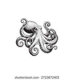 Gravieren der Darstellung des Oktopus.