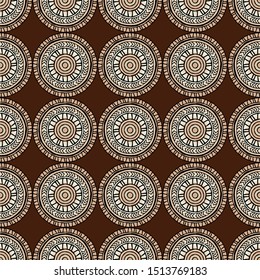 Engraving. Ethnic boho seamless pattern. Embroidery on fabric. Patchwork texture. Weaving. Traditional ornament. Tribal pattern. Folk motif. Can be used for wallpaper, textile, wrapping, web.
