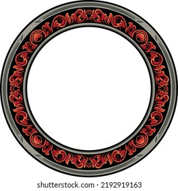 engraving frame design or circular engraving pattern template making elements or other industrial needs