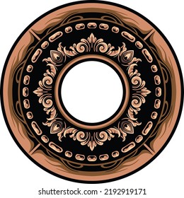 engraving frame design or circular engraving pattern template making elements or other industrial needs