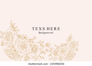 Engraving Hand Drawn Floral Background Vector