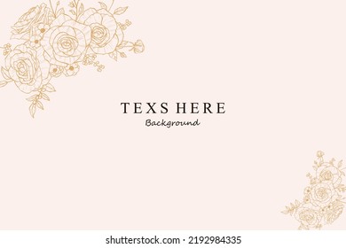 Engraving Hand Drawn Floral Background Vector