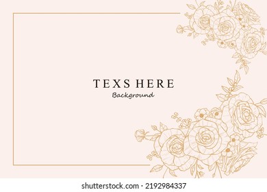 Engraving Hand Drawn Floral Background Vector