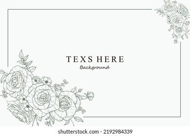 Engraving Hand Drawn Floral Background Vector