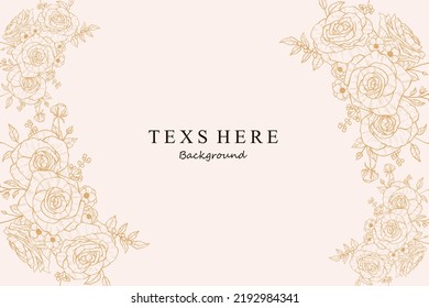 Engraving Hand Drawn Floral Background Vector