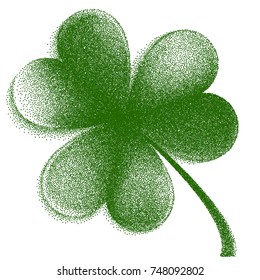 Engraving Happy St. Patrick s Day trifolium clover. And also includes EPS 10 vector