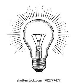 Engraving light bulb