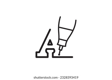 Engraving manual icon design vector template