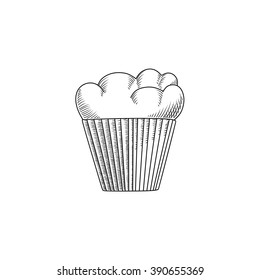Engraving Muffin Illustration