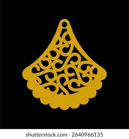 Engraving Names Necklace Vector Shapes Design Element For Laser CUT