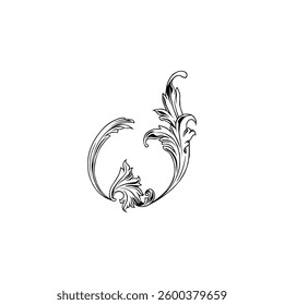 Engraving ornament, Vintage Baroque Victorian Border, Arabesque Frame, Ornate Damask, can use for Decoration, Interior, Wallpaper, Motif Pattern or Graphic Design Element. Vector Illustration