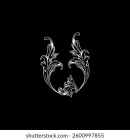 Engraving ornament, Vintage Baroque Victorian Border, Arabesque Frame, Ornate Damask, can use for Decoration, Interior, Wallpaper, Motif Pattern or Graphic Design Element. Vector Illustration