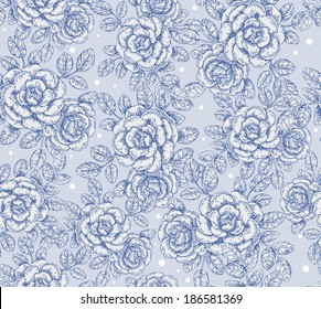 Engraving Roses Wallpaper