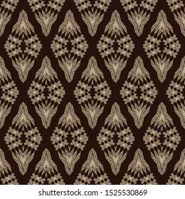 Engraving. Seamless pattern of hand drawn linear hatching. Old paper.