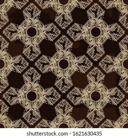 Engraving. Seamless pattern of hand drawn linear hatching. Old paper. Vector illustration for web design or print.