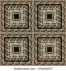 Engraving. Seamless pattern of hand drawn linear hatching. Old paper. Vector illustration for web design or print.