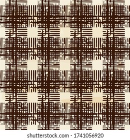 Engraving. Seamless pattern of hand drawn linear hatching. Old paper. Vector illustration for web design or print.