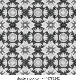Engraving seamless pattern. Print, cloth design, wallpaper. Vector illustration.