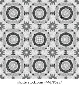 Engraving seamless pattern. Print, cloth design, wallpaper. Vector illustration.