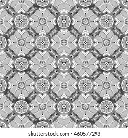 Engraving seamless pattern. Print, cloth design, wallpaper. Vector illustration.