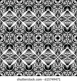 Engraving seamless pattern. Print, cloth design, wallpaper. Vector illustration.