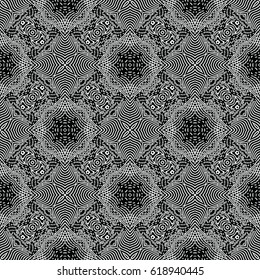 Engraving seamless pattern. Print, cloth design, wallpaper. Vector illustration.
