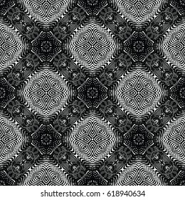 Engraving seamless pattern. Print, cloth design, wallpaper. Vector illustration.