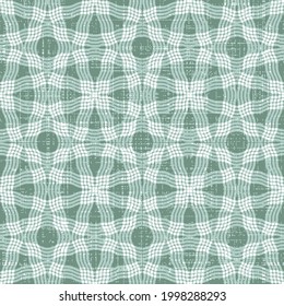 Engraving seamless pattern. The protective layer geometric mesh cross pattern on turquoise background.