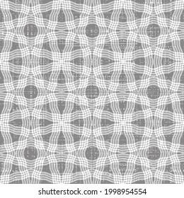 Engraving seamless pattern. The protective layer geometric mesh cross pattern on grey background.